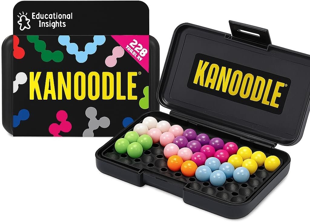 Learning Resources Kanoodle rompecabezas 3D y 2D, juego lógico portátil con 227 desafíos, 228 piezas, para niños y adultos, edades 7-11