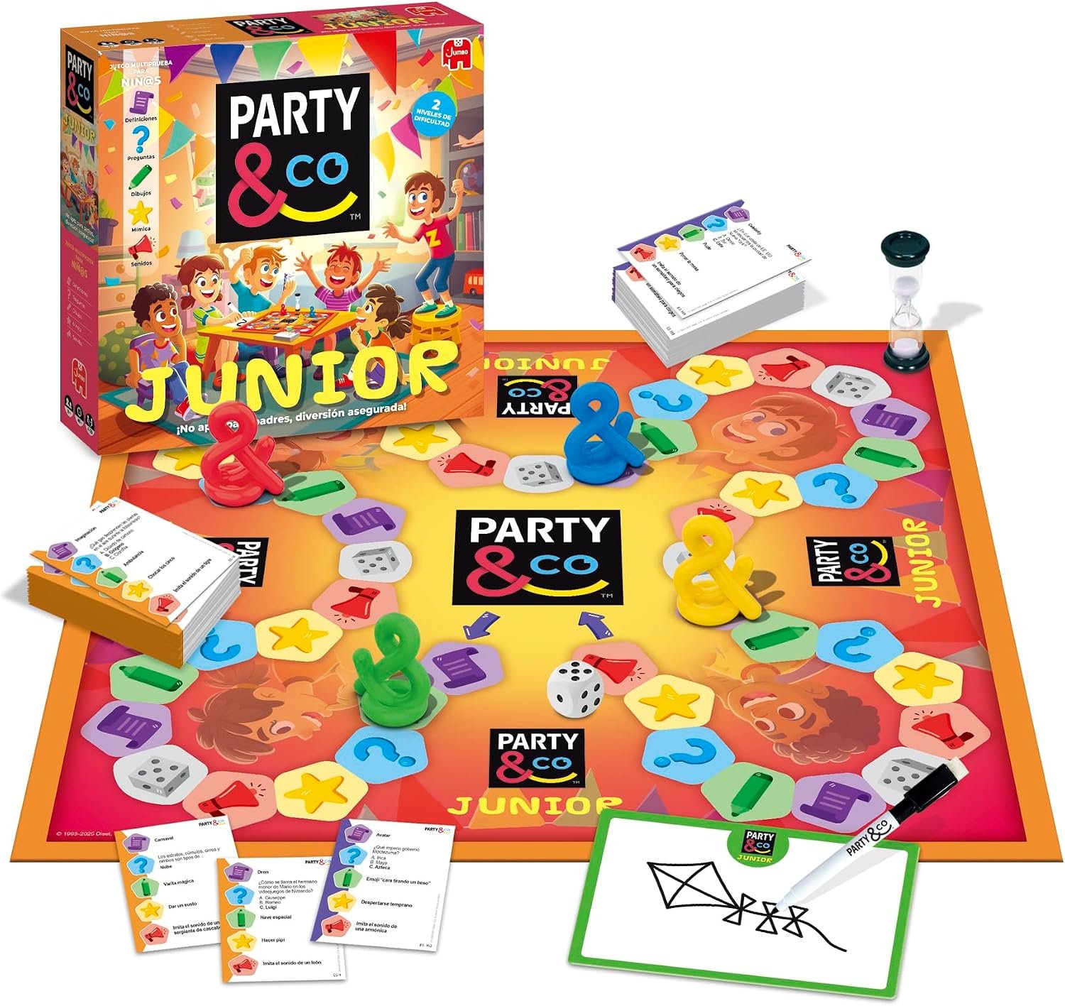 Party & Co. Junior - Juego de Mesa multiprueba para niños +8 Años