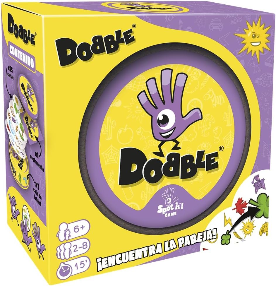 Asmodee Dobble Clasico, Juego de Cartas de Observación y Velocidad