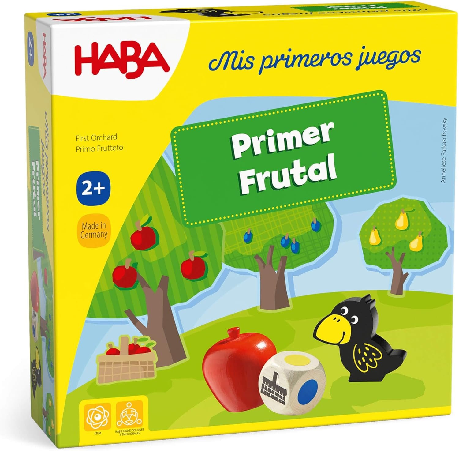 HABA 4997 - Mis Primeros Juegos: Primer Frutal, Juego Infantil de Mesa cooperativo. Más 2 años