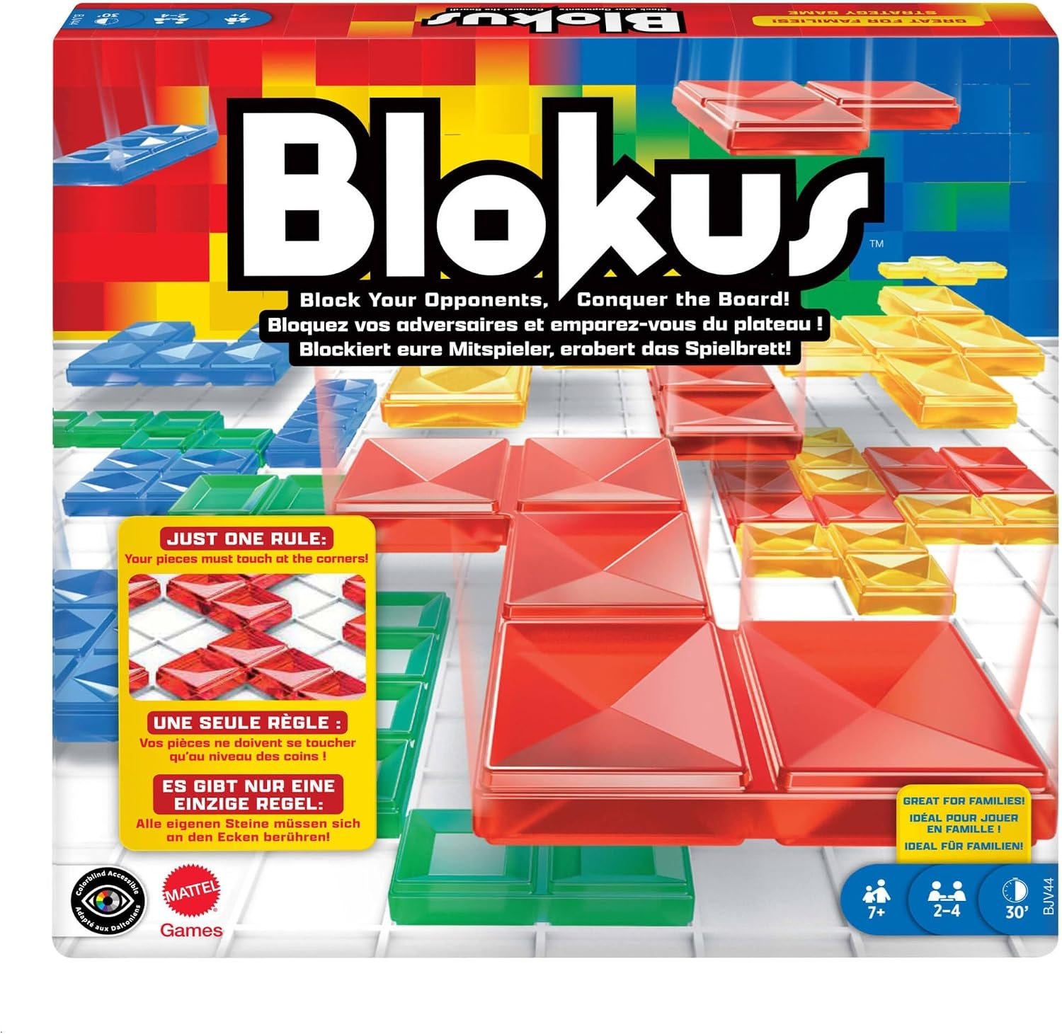 Mattel Games Blokus Juego de Estrategia para niños y familias