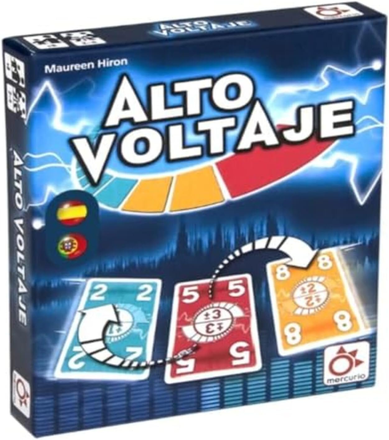Mercurio - Alto Voltaje - Juego de Cartas Familiar de Cálculo Mental Rápido - Competición Intensa y Reflejos Rápidos - Ideal para Niños y Adultos - 2-4 Jugadores - 15 Minutos de Diversión - Edad 8+