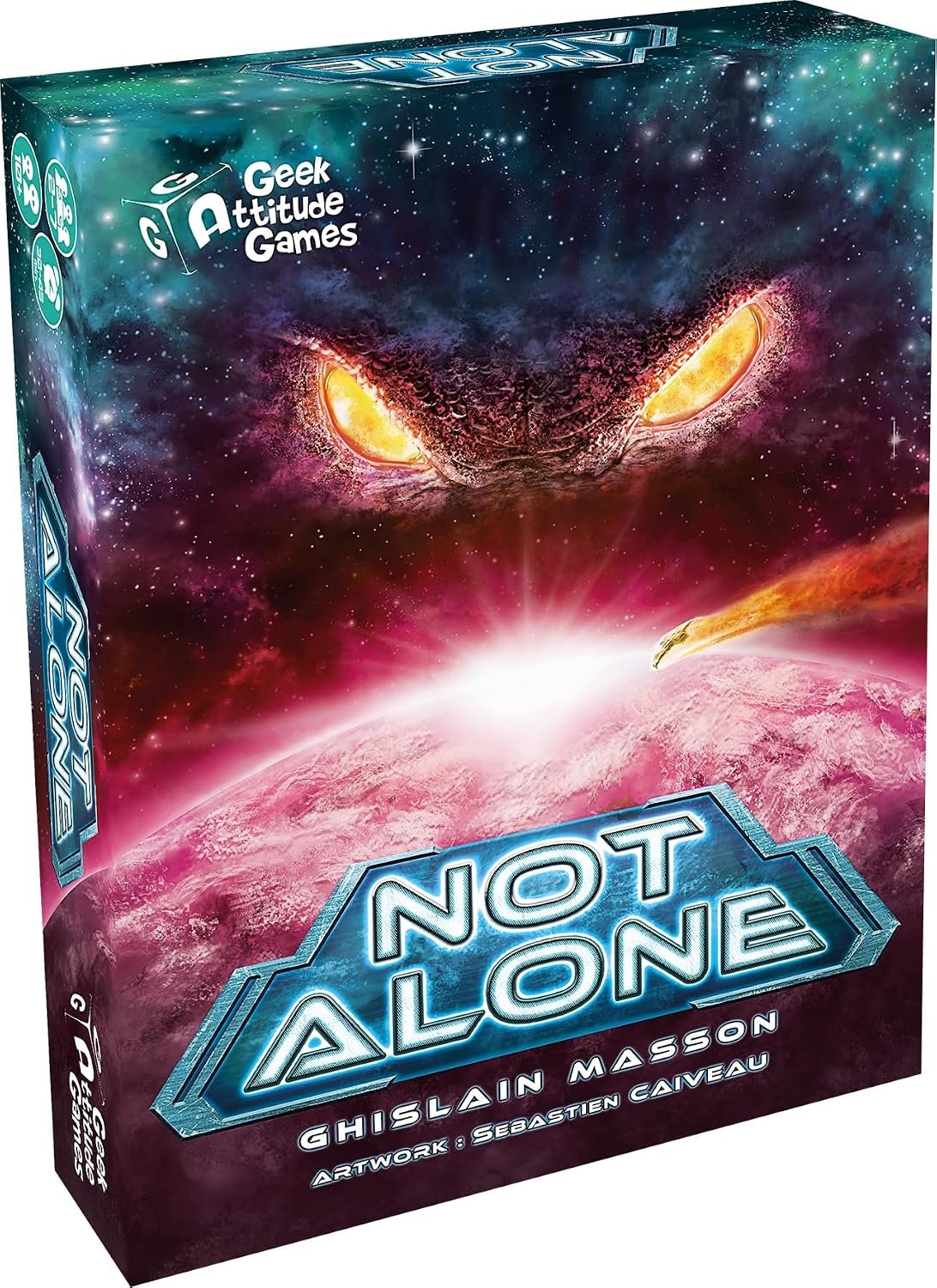 Geek Attitude Games NOT ALONE - Juego de mesa para niños desde 10 años - Juego de cartas asimétricas - Juego estratégico de supervivencia cautivante e inmersivo - 2 a 7 jugadores - 30 a 45 mim - En
