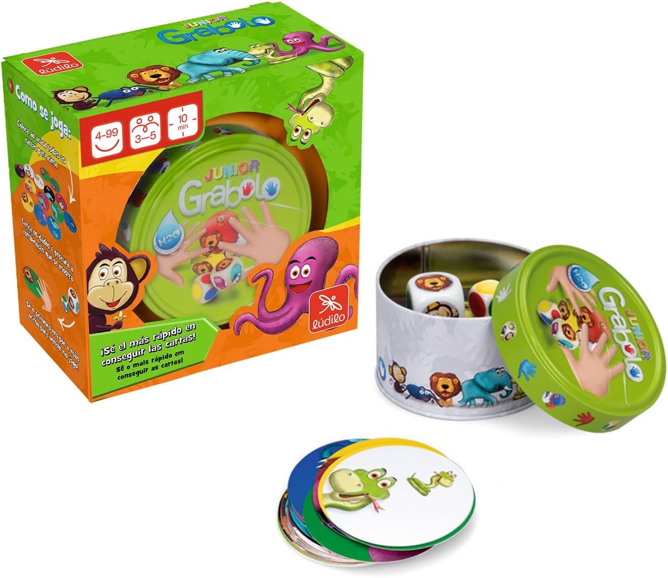 Ludilo - Grabolo Jr | Juegos De Mesa 4 Años O Más | Juegos Educativos Niños 4 Años O Más | Juego De Mesa De 3 A 5 Jugadores | Regalo Niño con Una Duración De 10 Min