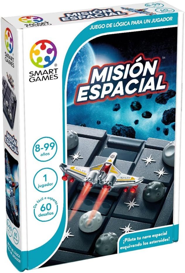 Smart Games - Misión Espacial | Rompecabezas Niños Y Rompecabezas Adultos | Juegos Educativos Niños 8 Años O Más | Juegos Infantiles Con 60 Desafíos