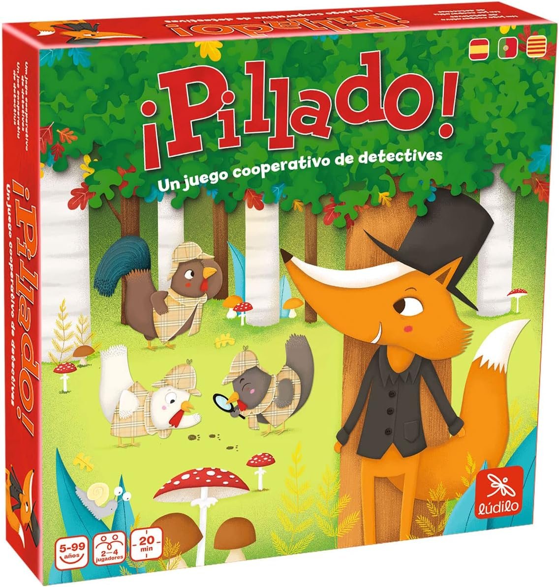 Ludilo - Pillado | Juegos De Mesa Niños 5 Años O Más | Juegos Educativos Niños 5 Años con Tablero | Juego De Mesa Cooperativo De 2 A 4 Jugadores