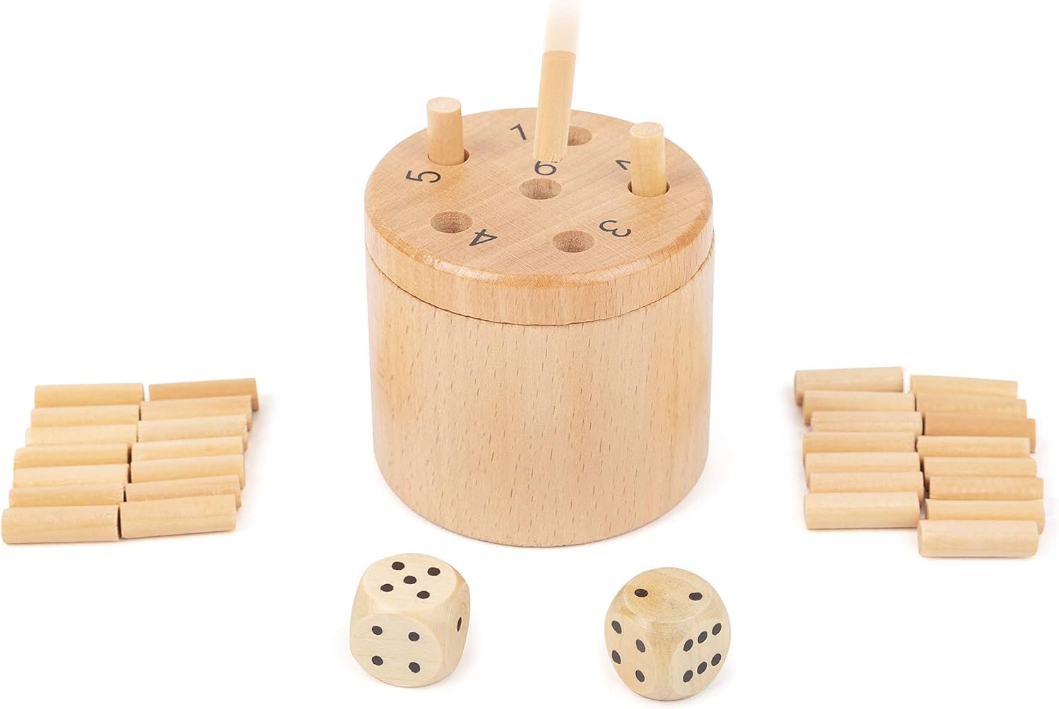 Small Foot-11365 Dados 6 lógica para Jugar de 2-6 Personas, Juego Social para Toda la Familia, 39 Piezas Juguetes, Multicolor, Einzelpack (11365)