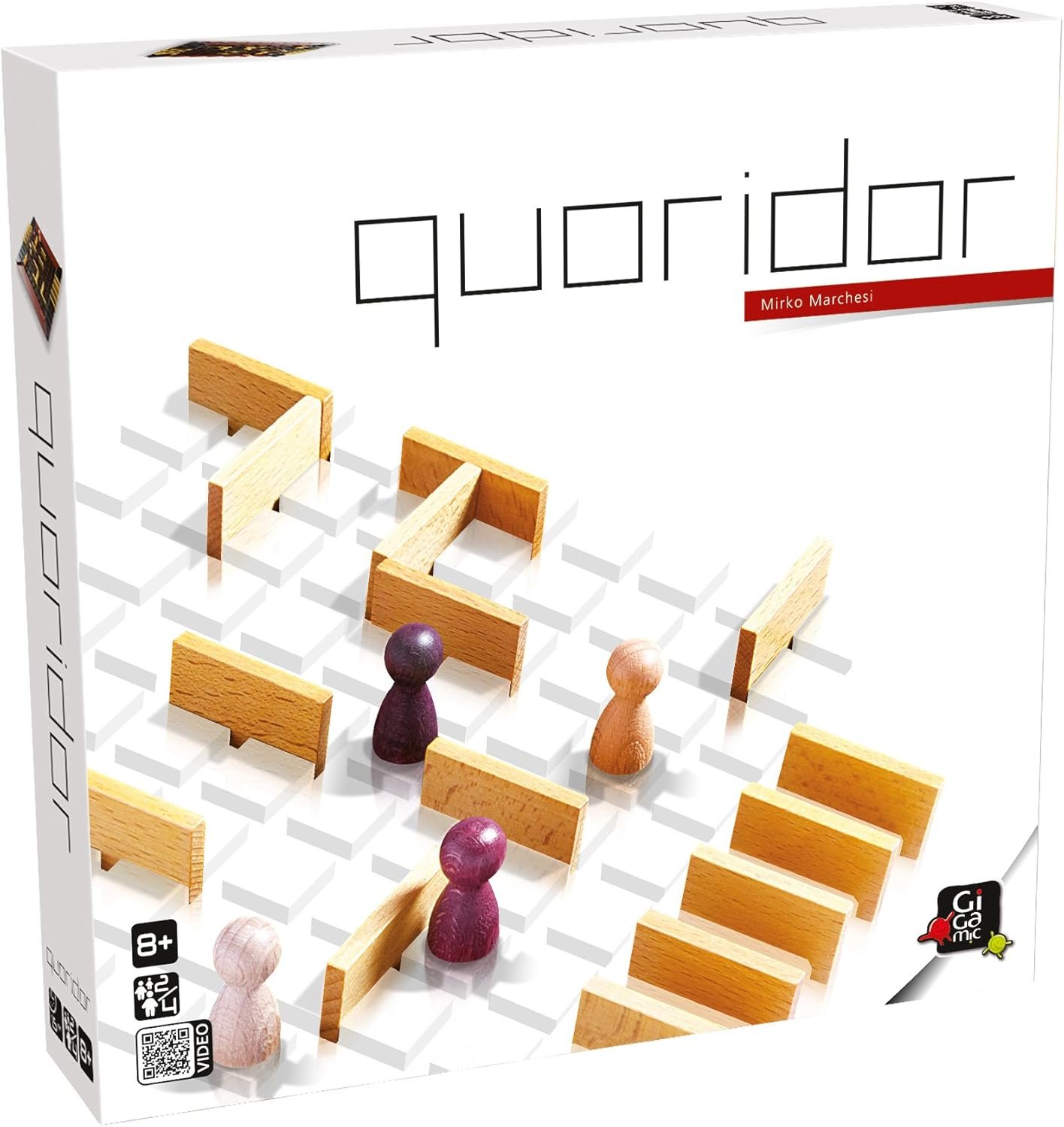 GIGAMIC Quoridor Clásico: Juego de mesa, edición clásica, 4 jugadores, 6+ años