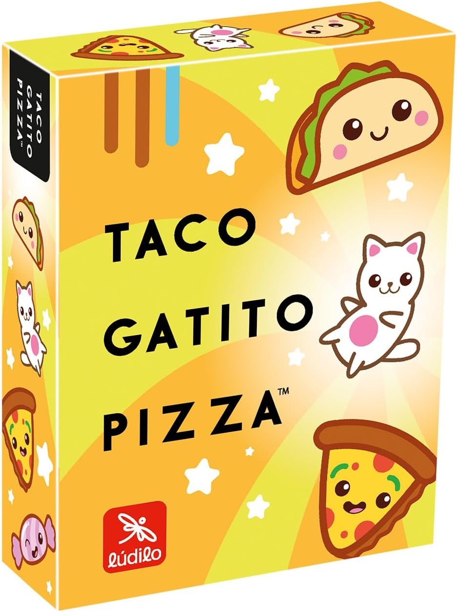Ludilo - Taco Gatito Pizza | Juegos De Mesa Niños 4 Años O Más | Juegos Educativos Niños 4 Años O Más De 2 A 6 Jugadores | Juego De Cartas para Niño