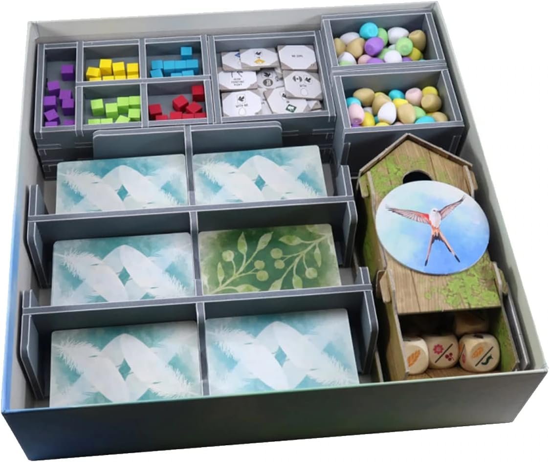 Folded Space | Inserto Wingspan | Compatible con Expansiones Europea y Oceanía | Accesorio para Juego de Mesa | Mejora tu Experiencia de Juego | Partida Fluida y Organizada | Español, Francés e Inglés