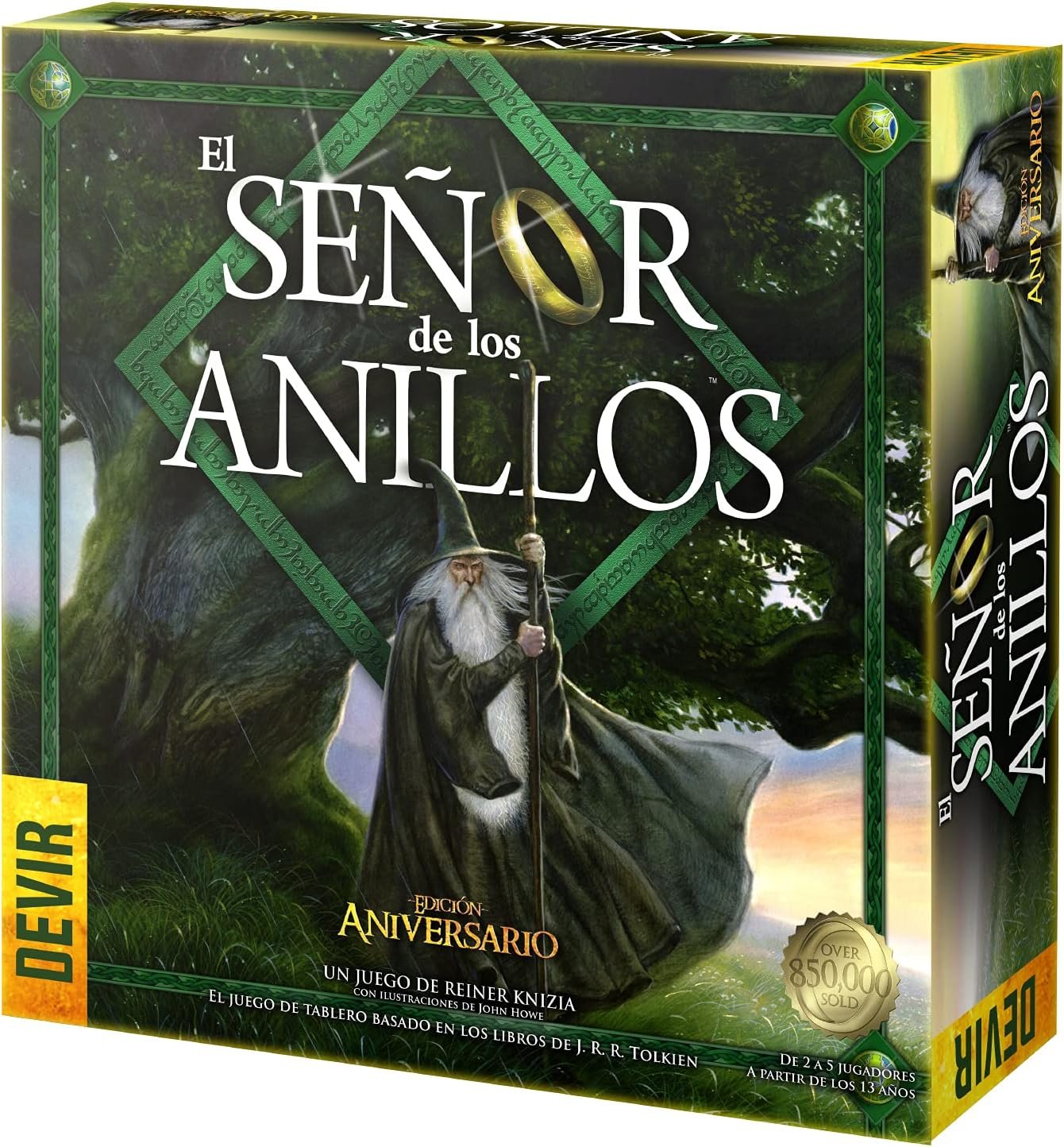 Devir - El Señor de los Anillos Juego de Mesa Cooperativo de Fantasía Épica | Reiner Knizia | Estrategia para Familia y Amigos | Edición 20º Aniversario | Versión Española