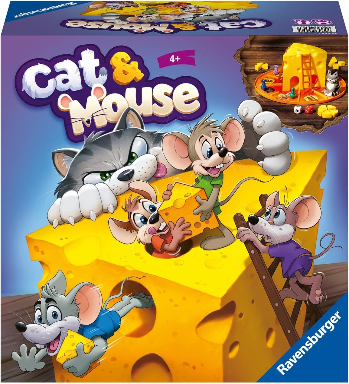 Ravensburger - Cat&Mouse, Juego de Mesa Desde 4 años, +2 Jugadores