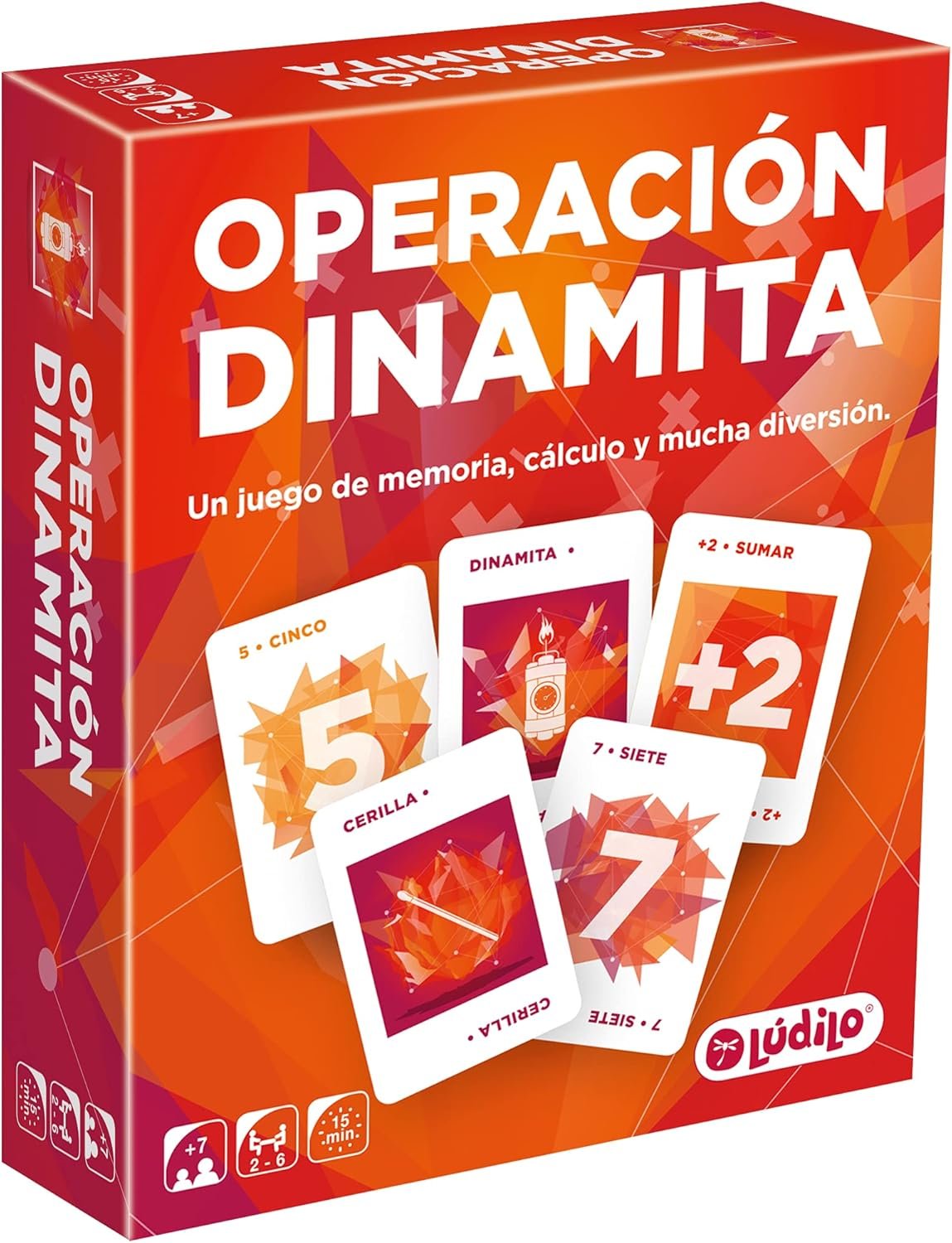 Ludilo - Juego De Mesa Operación Dinamita | Juegos De Mesa Niños 7 Años O Más | Juego Cartas Niños De Matemáticas | Regalo Niño 7 Años De 2 A 6 Jugadores