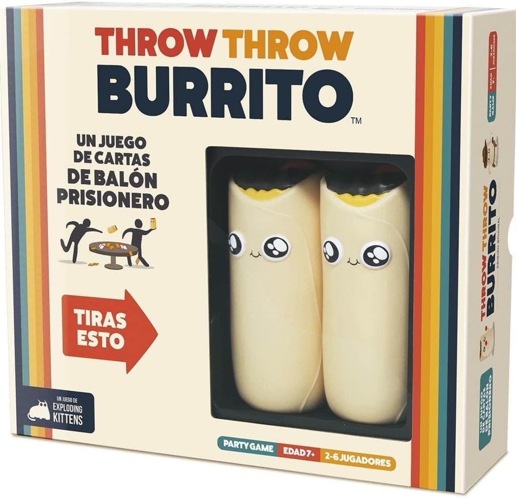 Asmodee Throw Throw Burrito, Juego para Fiestas de Balón Prisionero