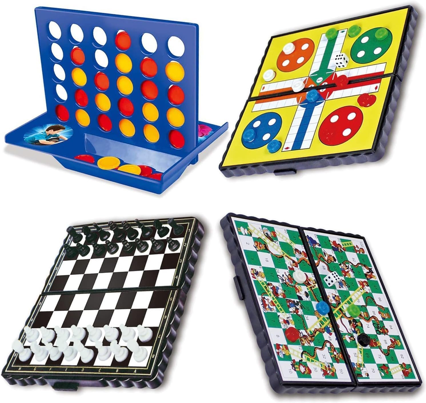Juego de mesa saijer Mini 'Connect 4' (4 juegos)