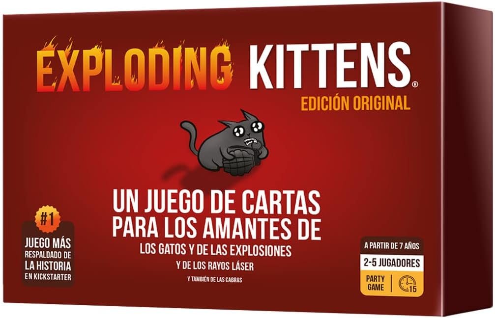 Asmodee Exploding Kittens, Juego para niños y Adultos a Partir de 7 años
