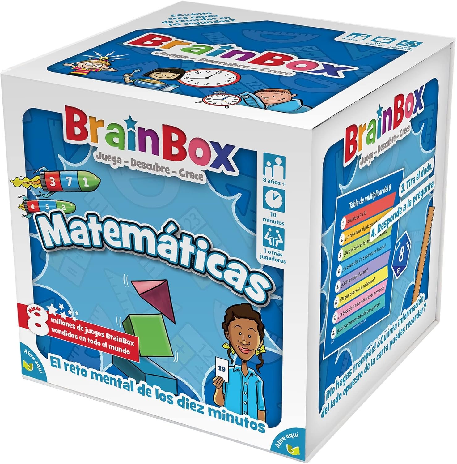 Asmodee BrainBox Matemáticas, Juego Educativo de Cartas