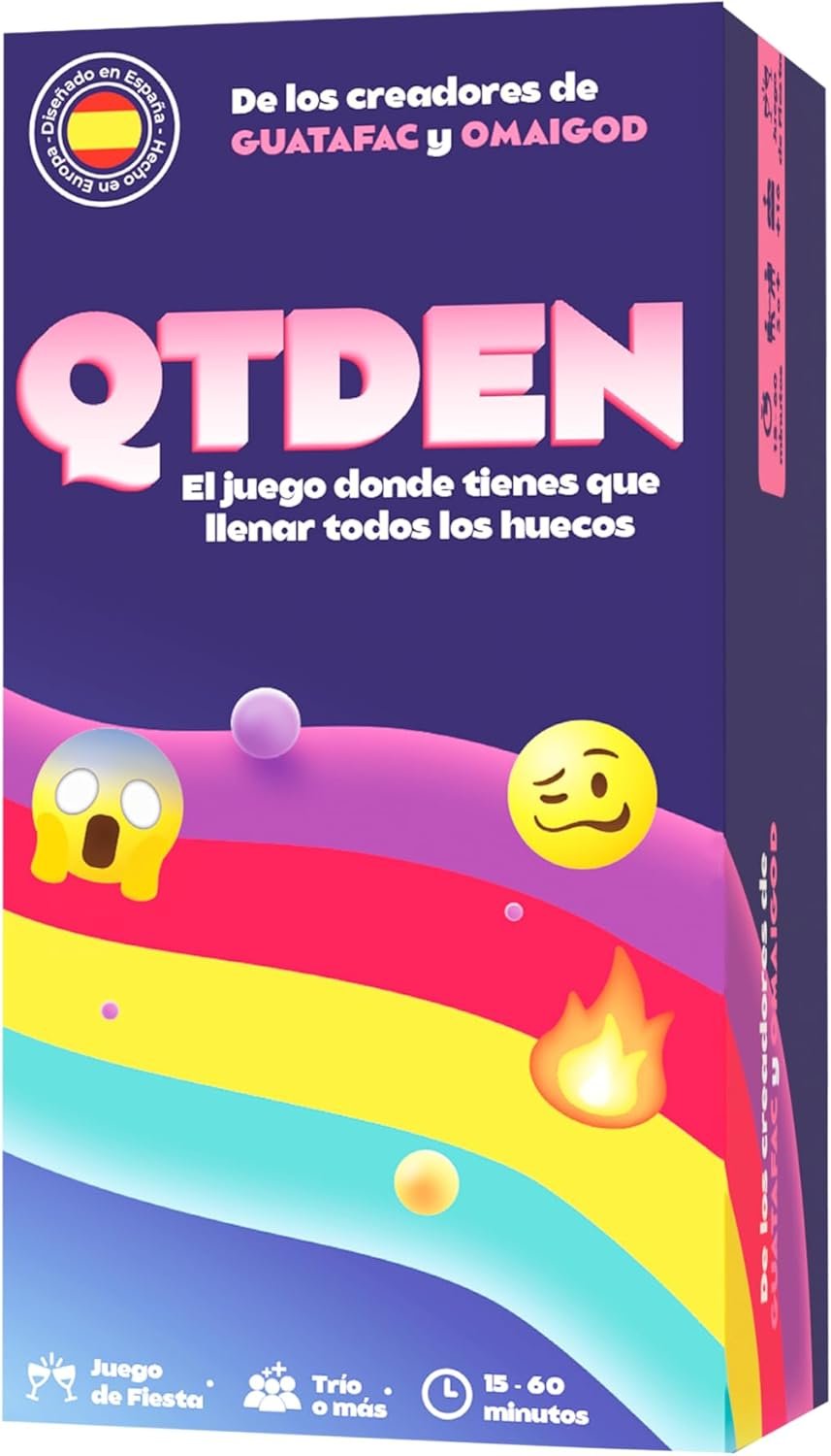 QTDEN - El Juego más Divertido y Loco de Fiesta con Amigos - Diversión y Risas - Humor Español - Idea Regalo Original