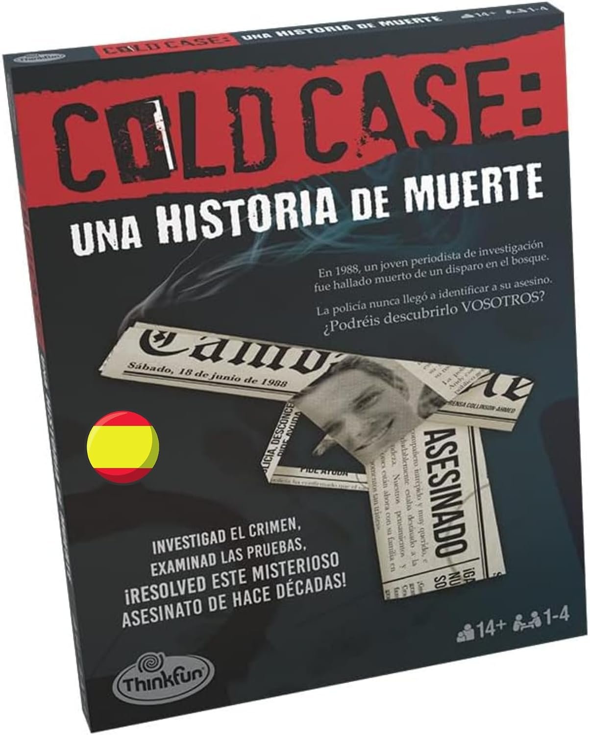 ThinkFun - Cold Case 1: Una Historia de Muerte, Juego de investigación 14+