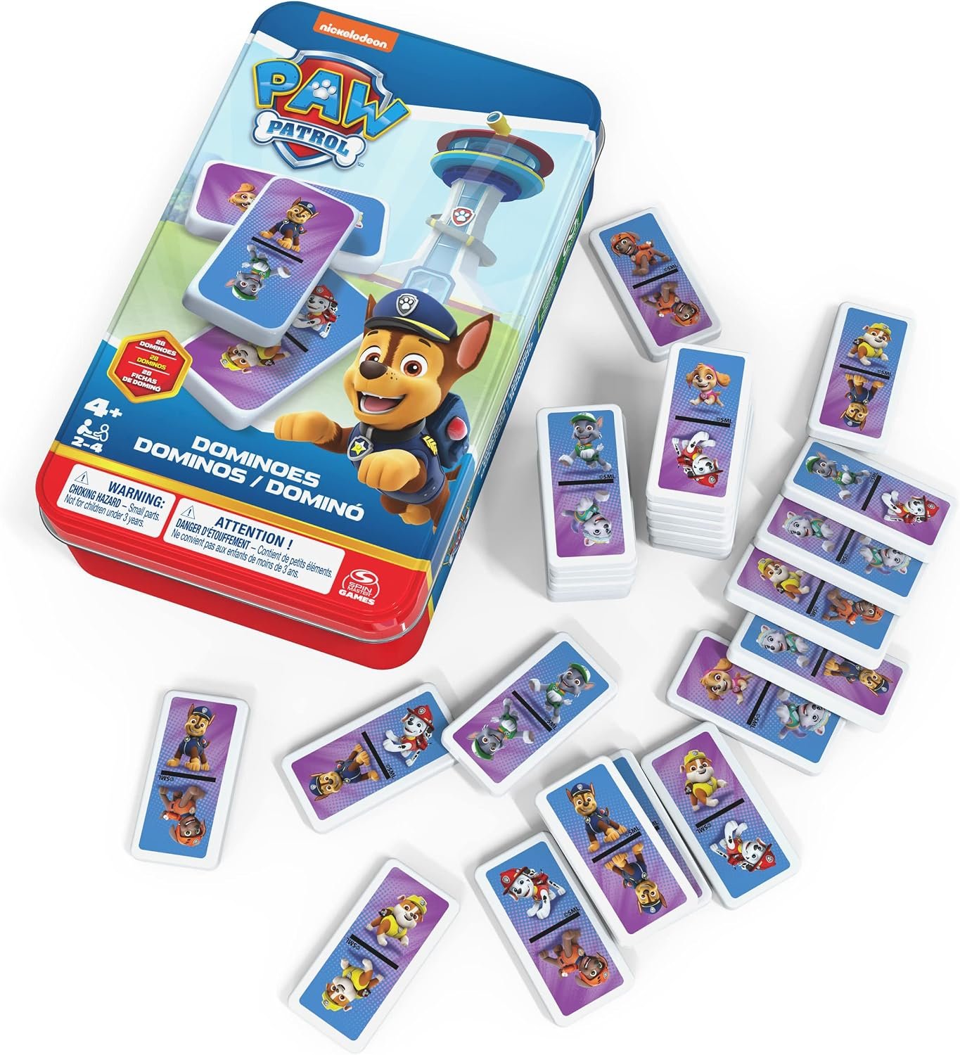 Spin Master Games Domino Infantil Patrulla Canina Juego de Mesa +4 Años