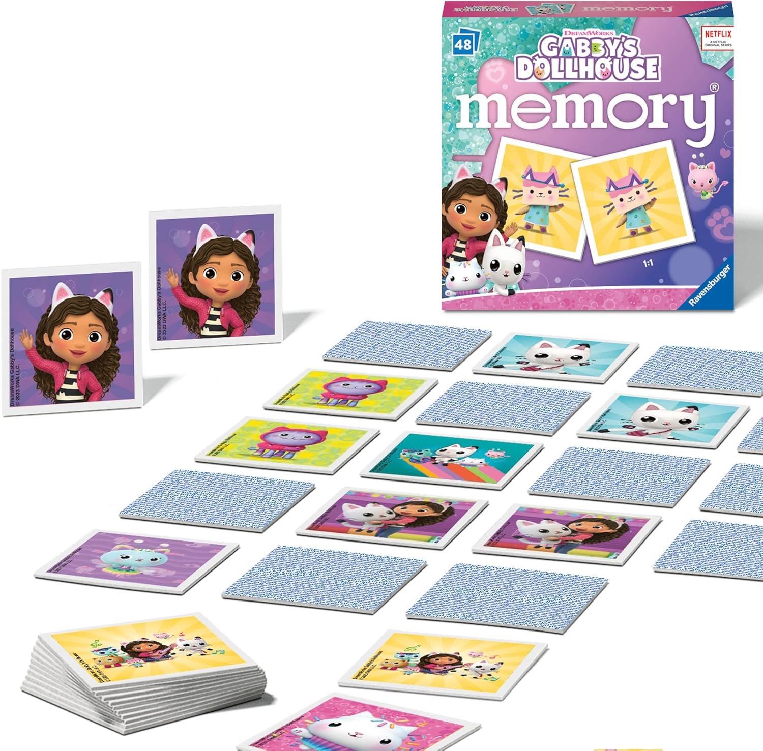 Ravensburger - Gabby's Dollhouse, Juego de Memoria para Mayores de 3 años