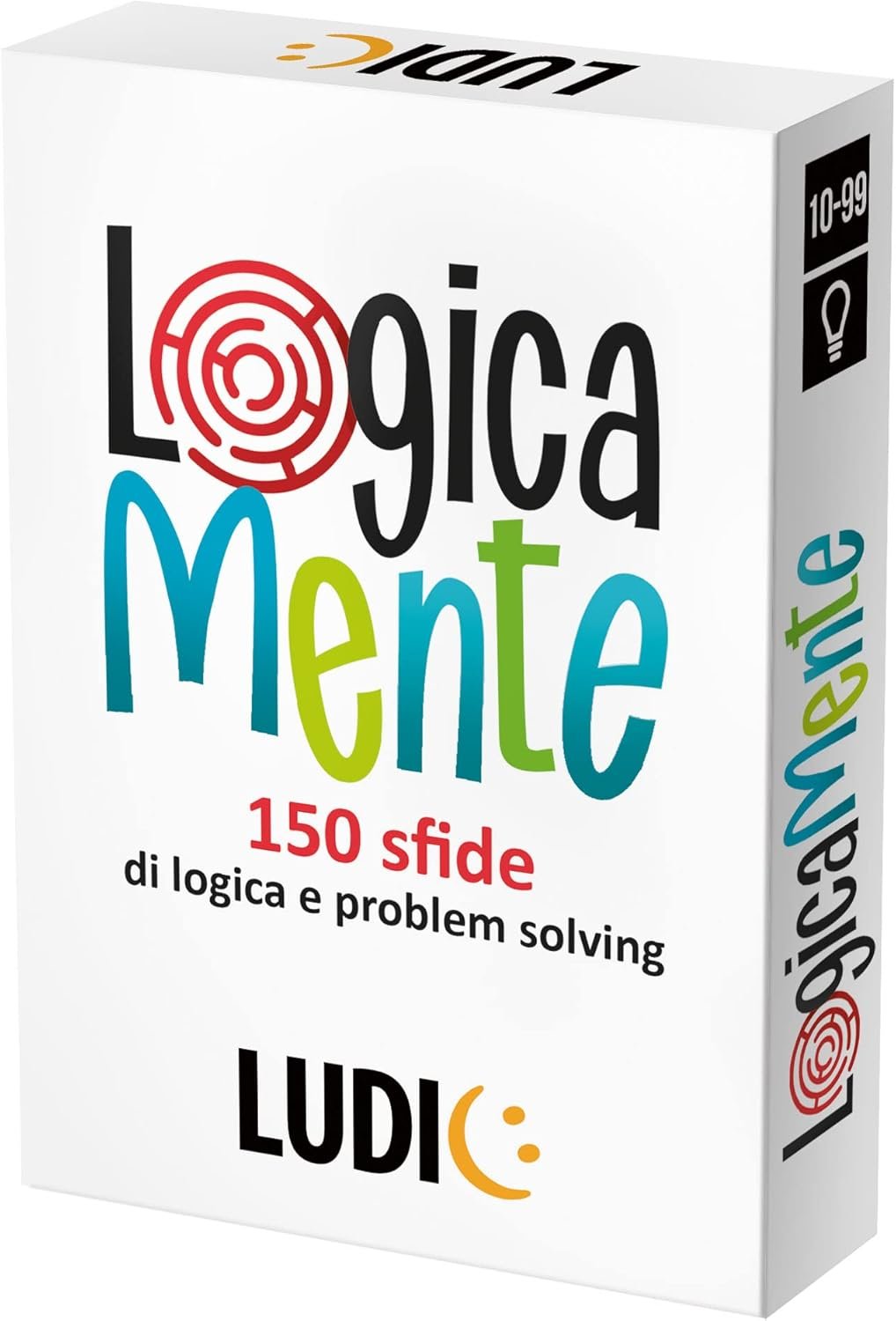 Ludic - Lógicamente - 150 Desafíos de Lógica y Solución de Problemas | Juegos de Cartas, Juego De Mesa Toda La Familia, Juegos De Sociedad para Adultos y Niños. Regalo Cumpleaños, Regalo, Italiana