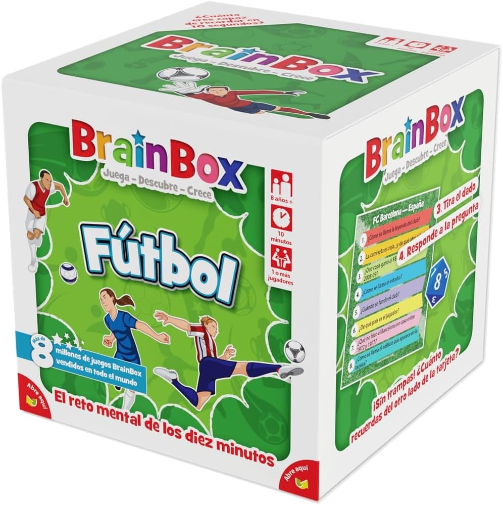 Asmodee BrainBox Fútbol, Juego de Cartas de Memoria y Observación