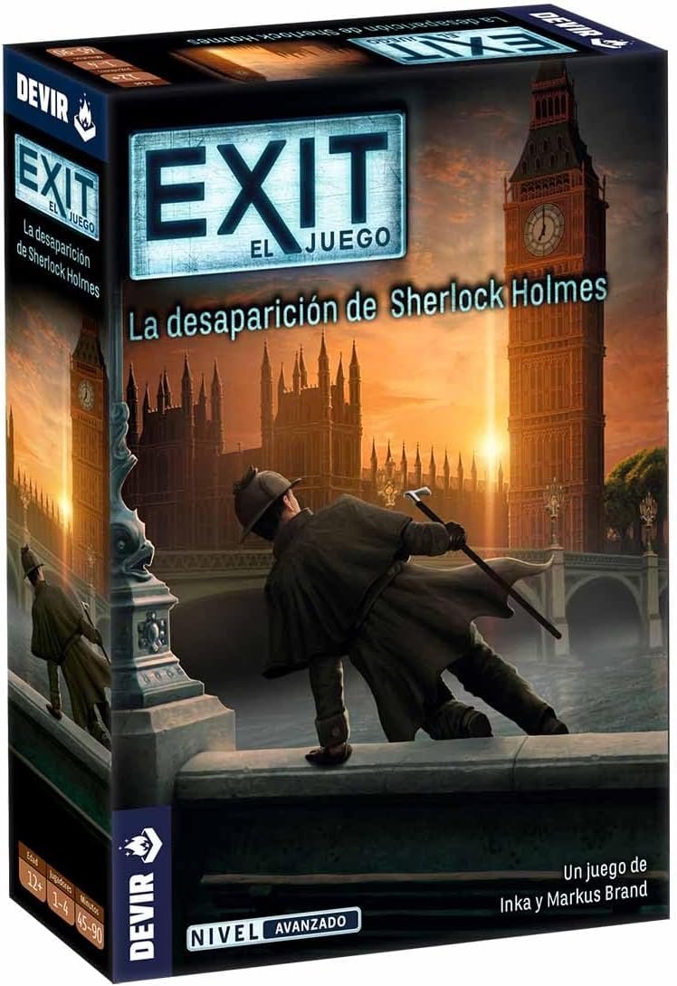 Devir - Exit: La Desaparición de Sherlock Holmes, Juego de Mesa en español, con Amigos, Escape Room, Juegos de Misterio (BGEXIT23SP)