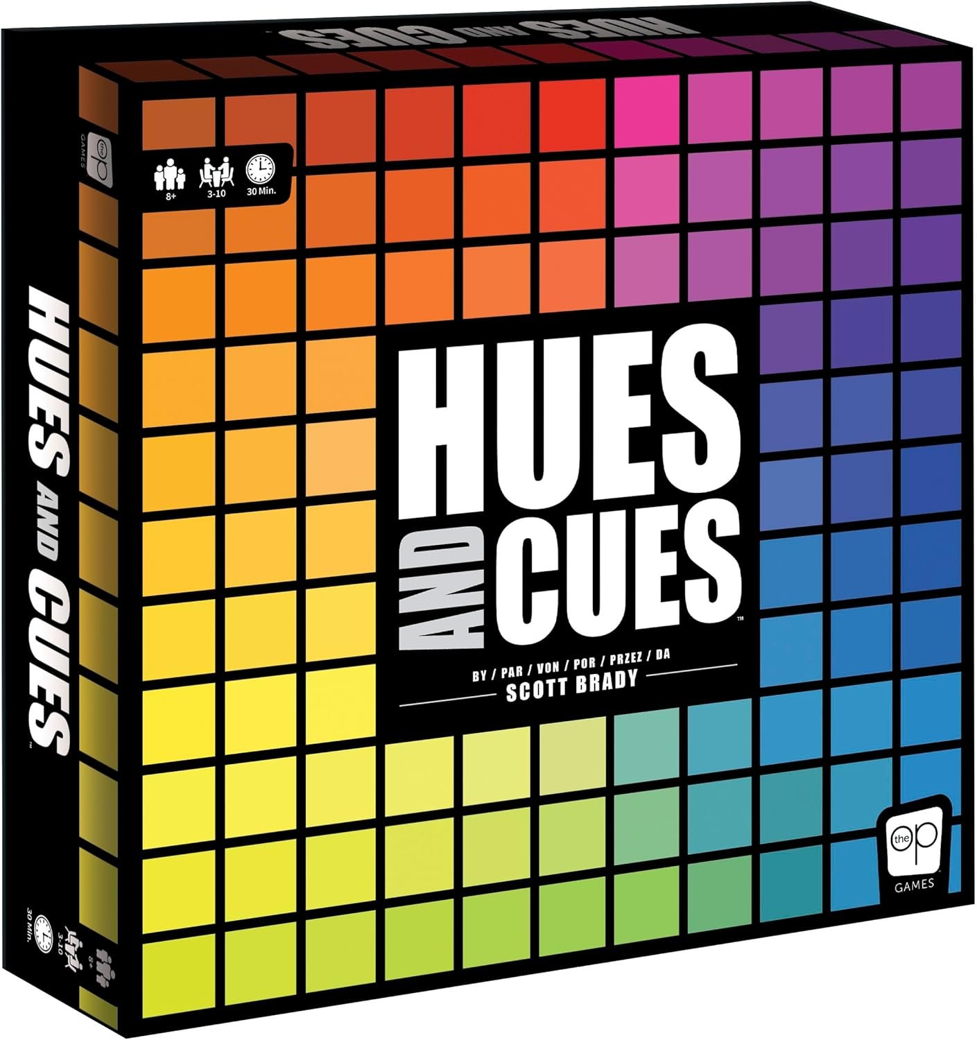 The OP Usaopoly, Hues and Cues, Juego de Mesa en Español