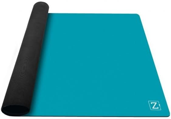 ZACATRUS Tapete Mini Azul de Neopreno, 90 cm x 60 cm, Mini Zafiro, Tapete de Juegos de Mesa, Antideslizante, Tapete de Cartas, Enrollable