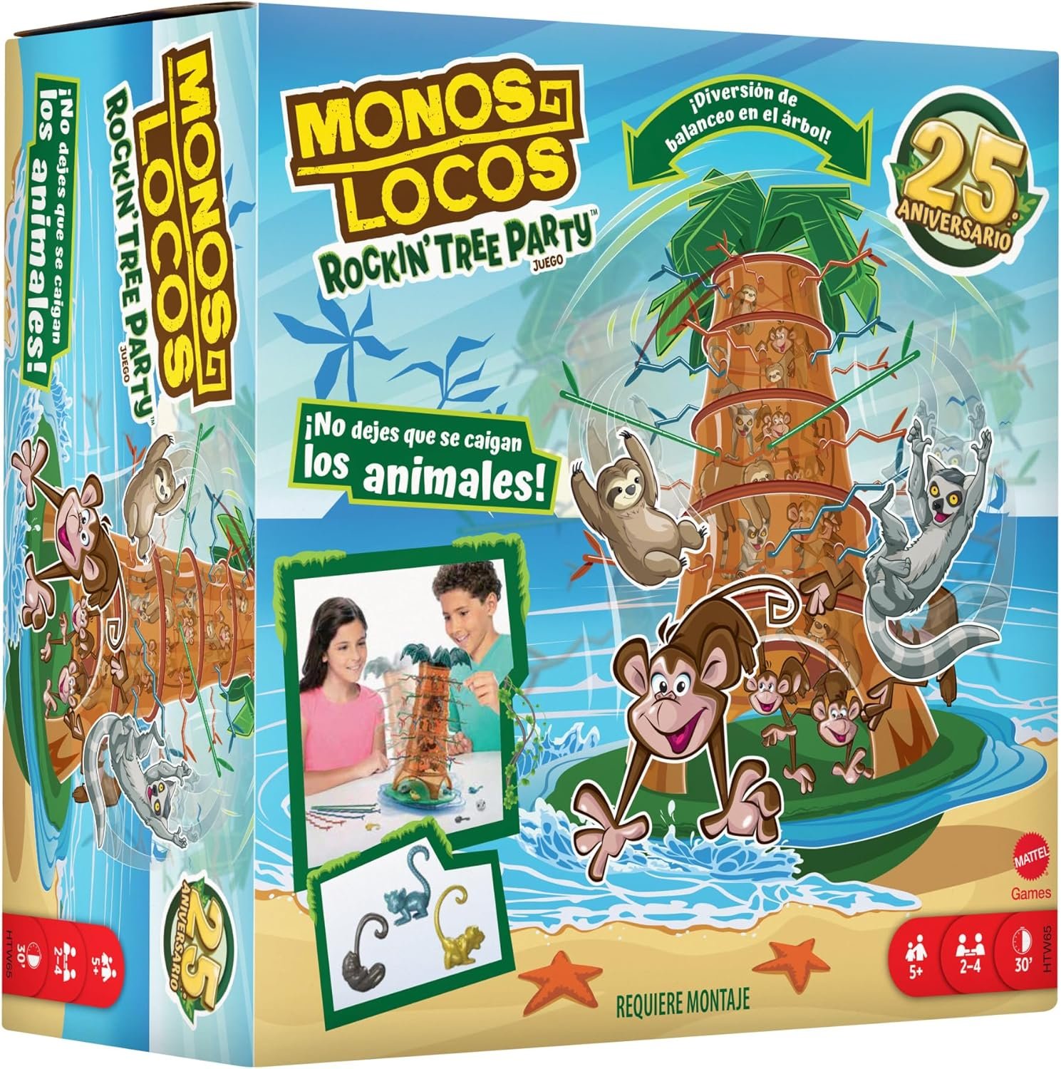 Mattel Games Monos Locos Juego Infantil Rockin' Tree, +5 años