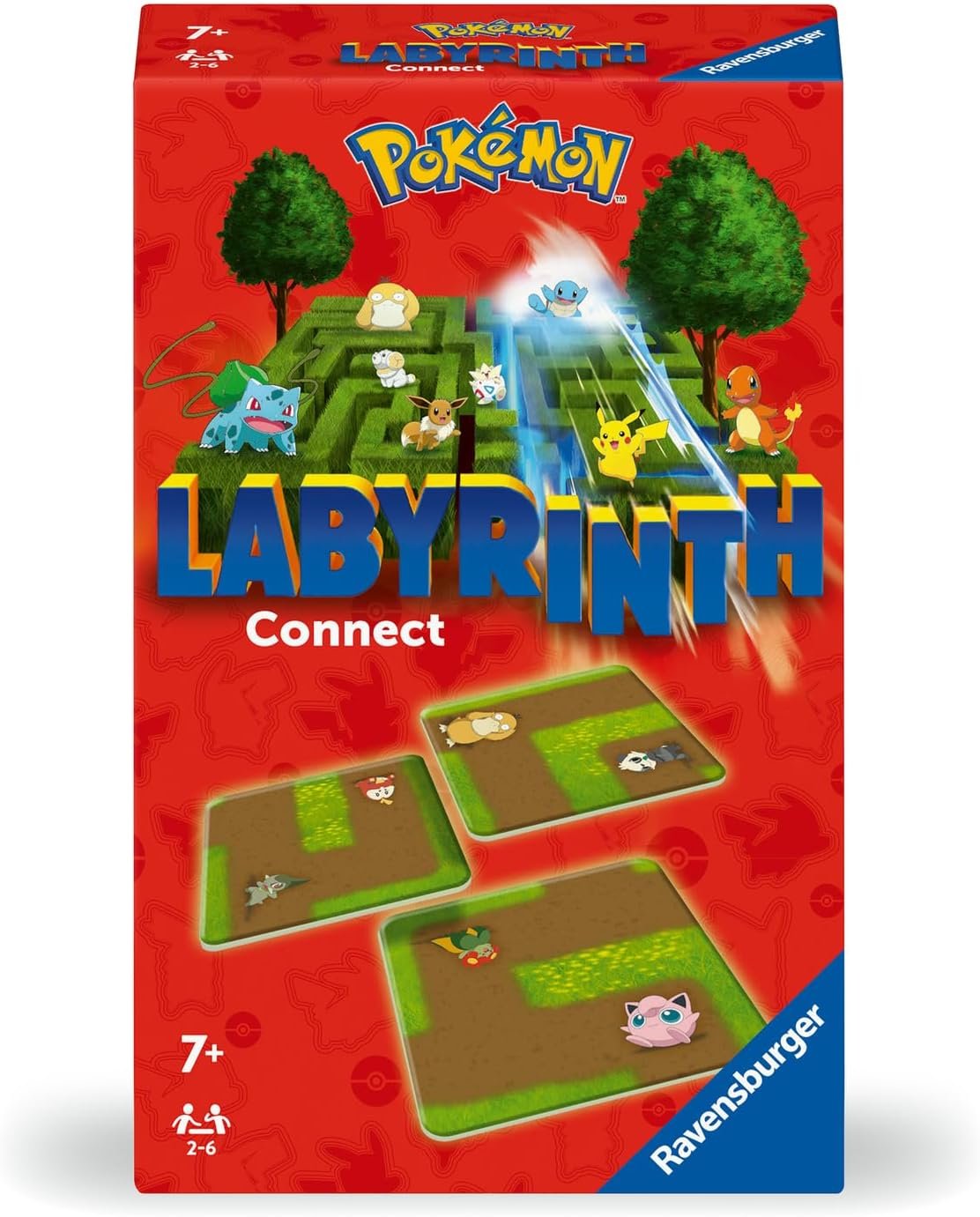 Ravensburger - Labyrinth Connect Pokémon, Juego de Viaje a Partir de 7 años