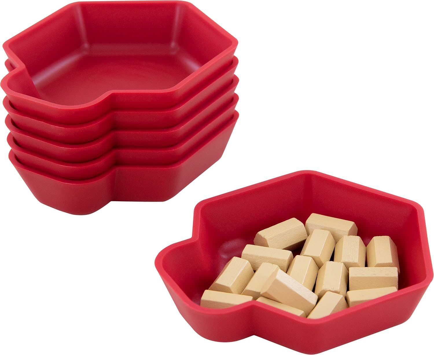 Feldherr Shell Pack Ventaja - 6 bandejas de fichas de Colores para Accesorios de Juegos de Mesa, fichas, meeples y Otros Objetos pequeños