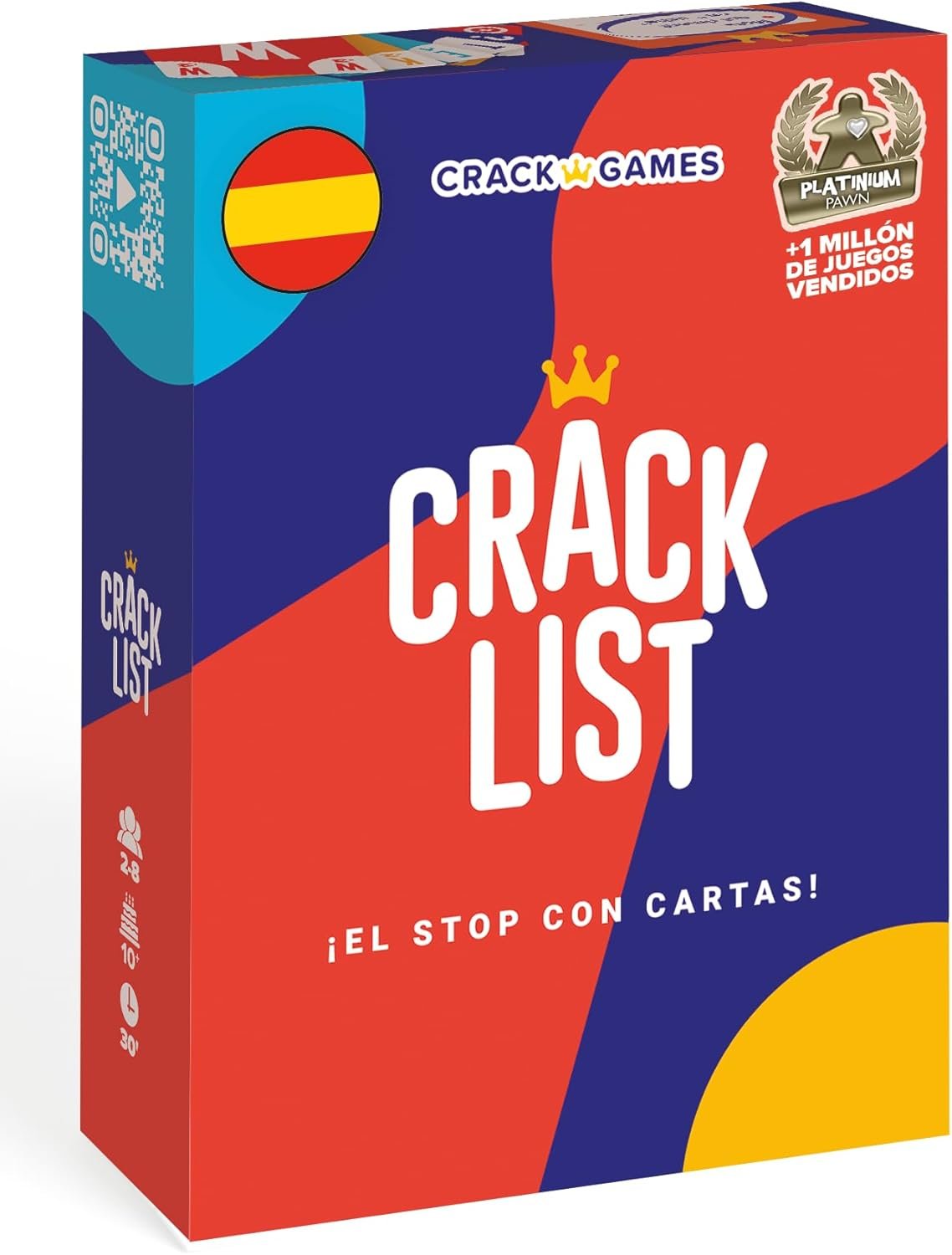 CRACK LIST – Juego de Mesa, El Stop con Cartas, para Adultos y Familia, 2-8