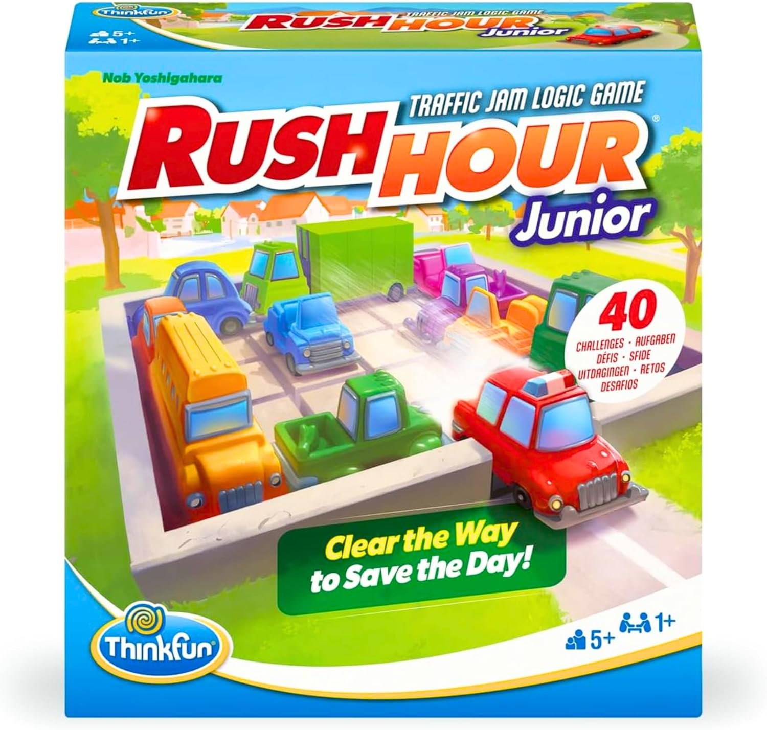 ThinkFun - Rush Hour® Jr., Juego de lógica +5 años, desafío para Resolver