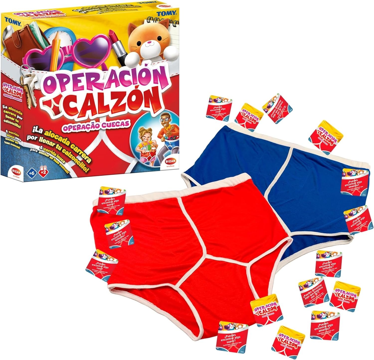 Bizak Operacion Calzon, Juego de Mesa Familiar, de Cartas Divertido para Jugar con Amigos, Regalo de Juego Infantil niños y niñas Desde 4 años de Edad (30697316)