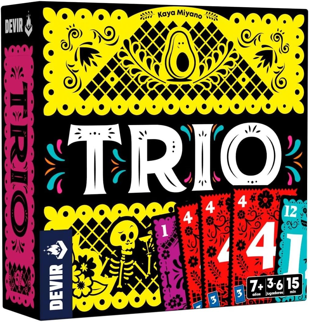 Devir - Trio (Versión en español) | Juego de Cartas Party, rápido y Divertido | para Todas Las Edades, Ideal para Jugar con Amigos (BGTRISP)