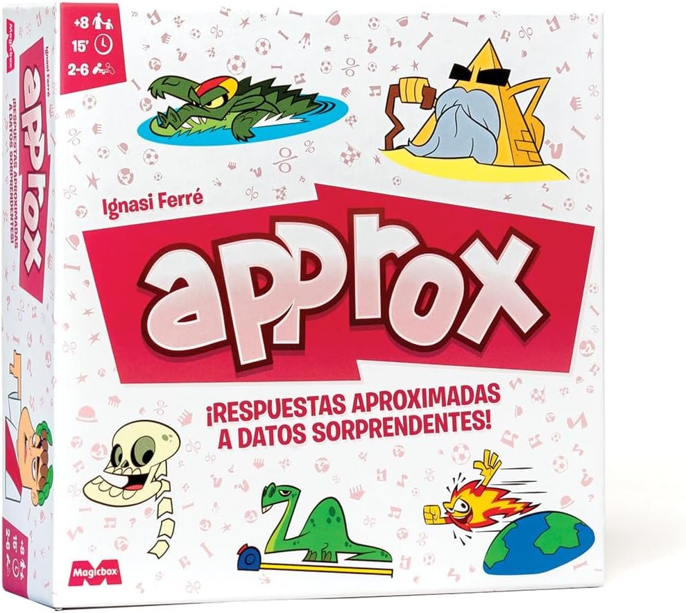 magicbox Approx – Juego de Mesa. Party Game para Poner a Prueba tu intuición. Descubre Datos Curiosos y sorprendentes en Este Juego de Cartas para Amigos y Familia. 2-6 Jugadores, Edad 8+