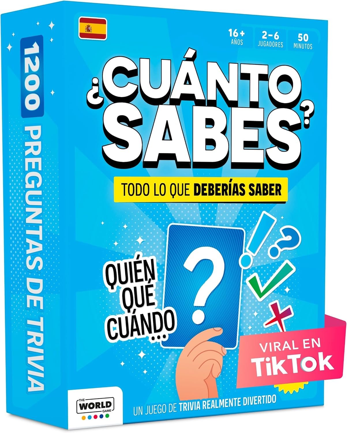 ¿Cuánto sabes? - Juegos de mesa adulto con 1200 Preguntas - Divertido Juego Mesa - Juegos de cartas de Trivial para Familia con Adolescentes y Adultos - Regalo Chico - Juego de Fiesta - En Español