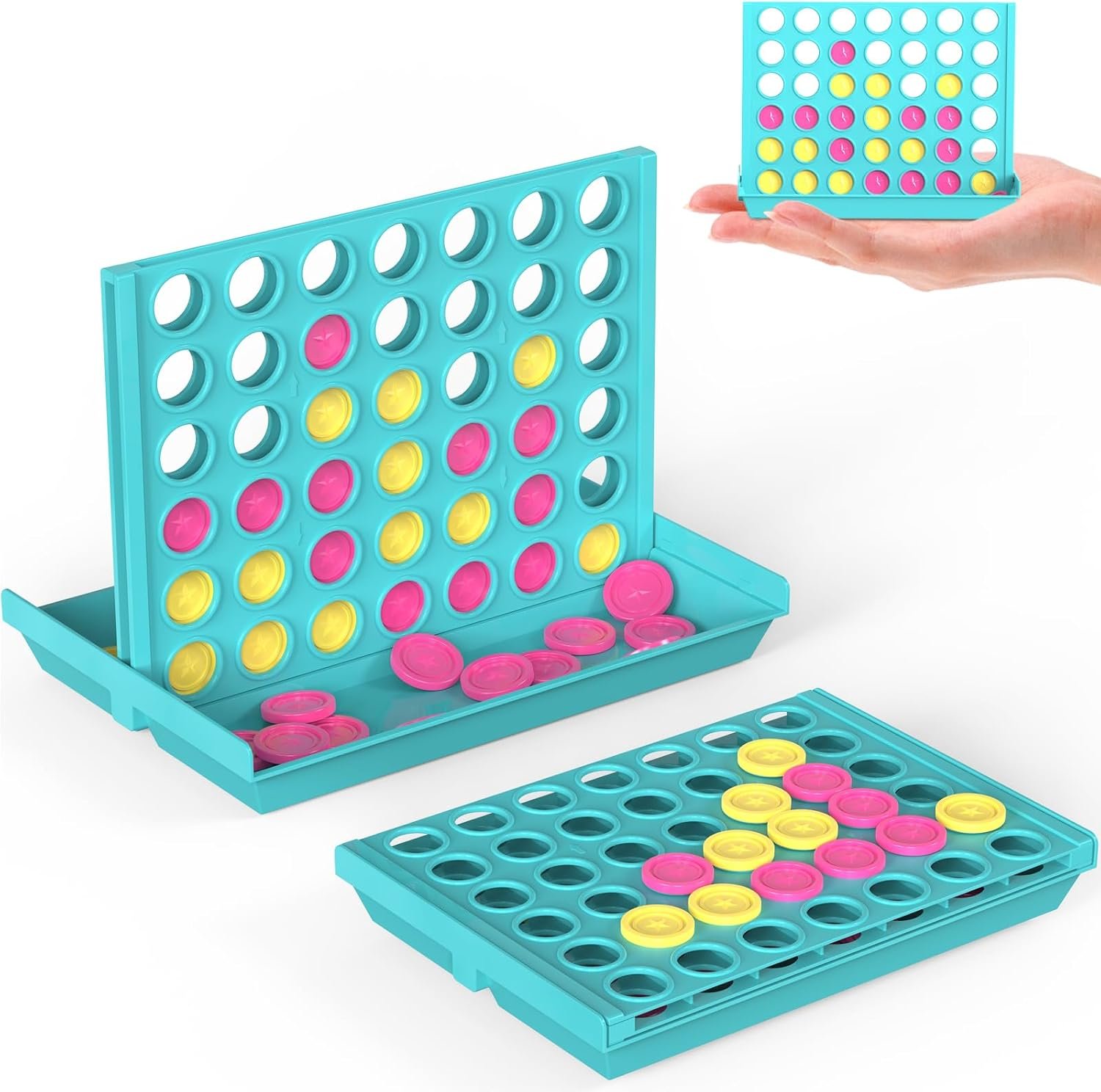 Pup Go Juego de Mesa en Formato Mini de 4 en línea para niños 3 a 8 años
