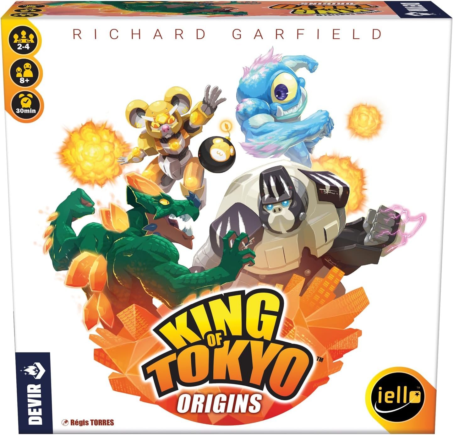 Devir - King of Tokio Origins, Juego de Mesa, Juego de Mesa Familiar, Juego 8 Años (BGKOTORSP)