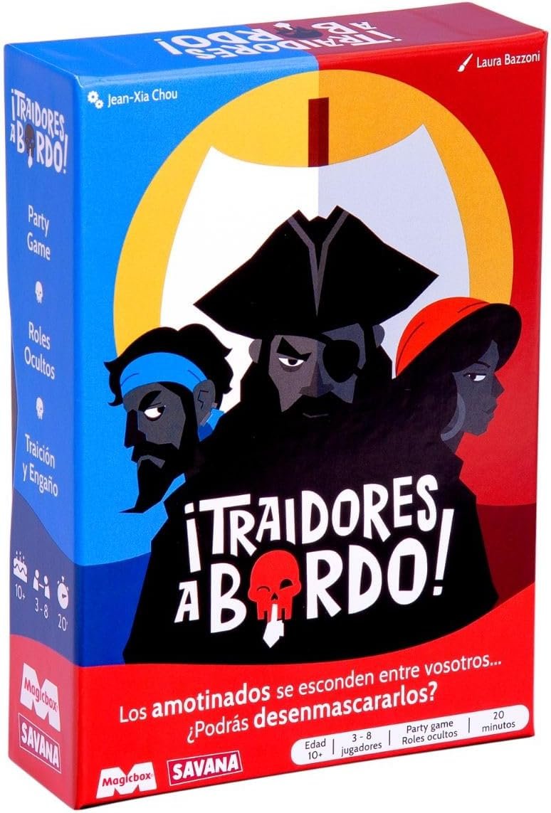 MAGICBOX Traidores a Bordo- Juego de Mesa de Roles Ocultos - Grupos Grandes - De 3 a 8 Jugadores - A Partir de 10 años.Versión en español