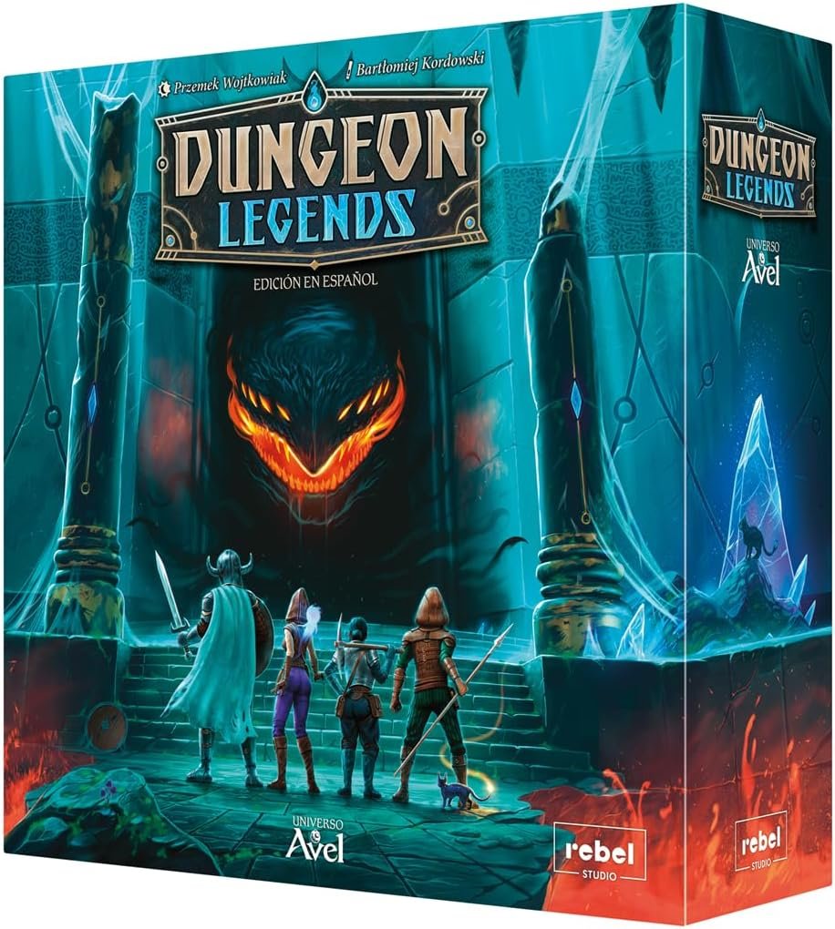 Asmodee Dungeon Legends, Juego de Mesa de Campaña y Estrategia