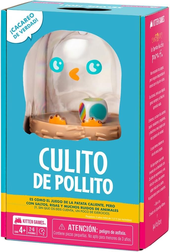 Asmodee Culito de Pollito, como El Juego De La Patata Caliente