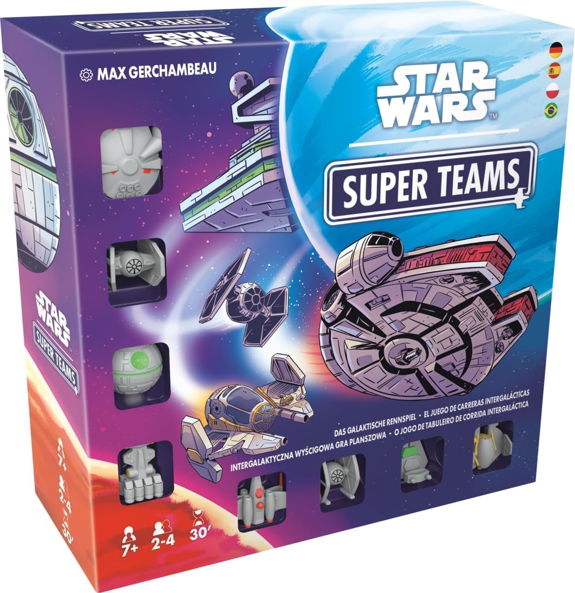 Asmodee Star Wars Super Teams, Juego de Mesa de Carreras de Naves espaciale