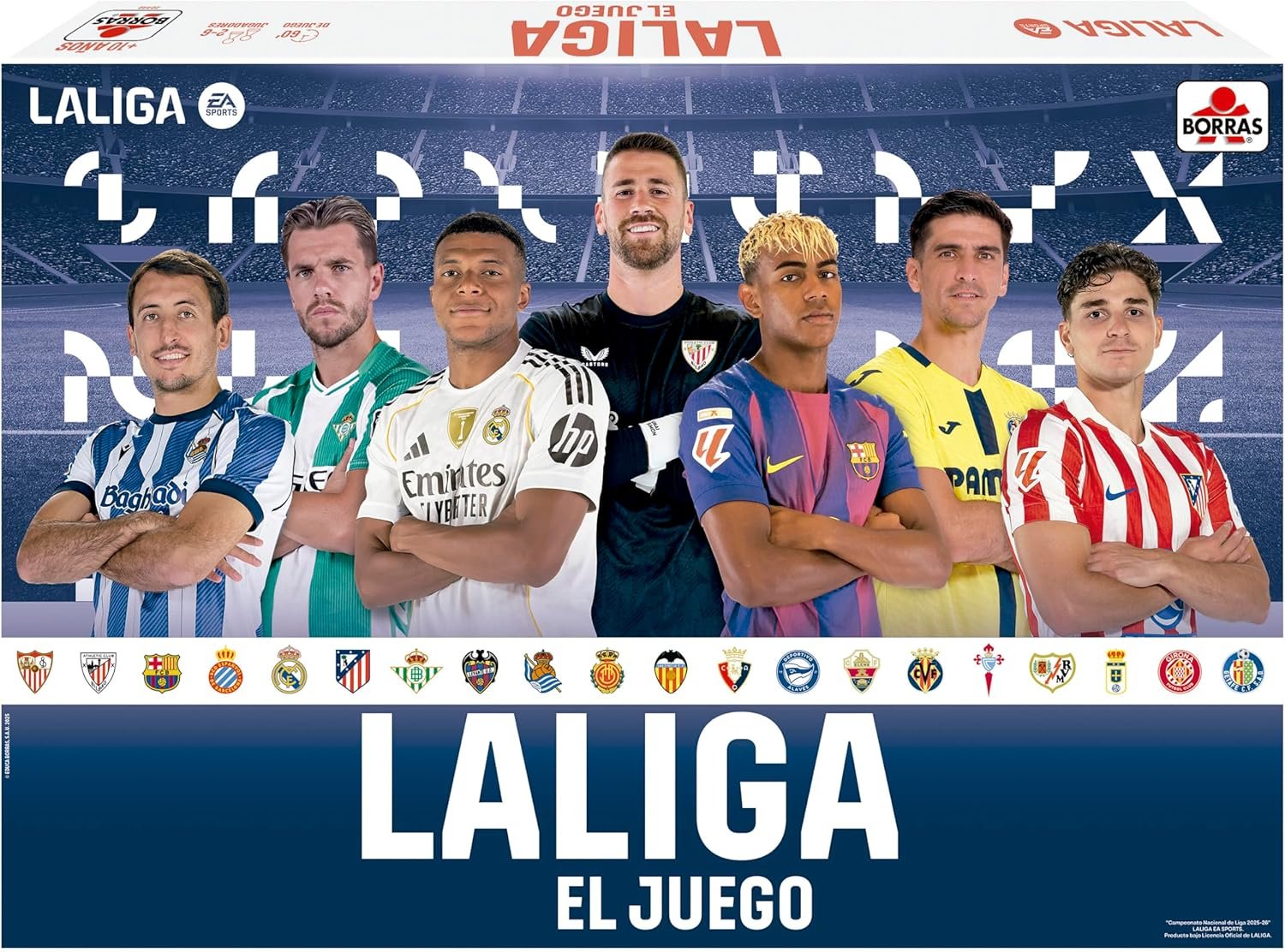 BORRAS - El Juego de LALIGA 25/26, Juego de Mesa de Estrategia basado en la EA Sports. El Juego de Mesa para Amantes del fútbol. Recomendado a Partir de 10 años, Partidas de 60' (20440)