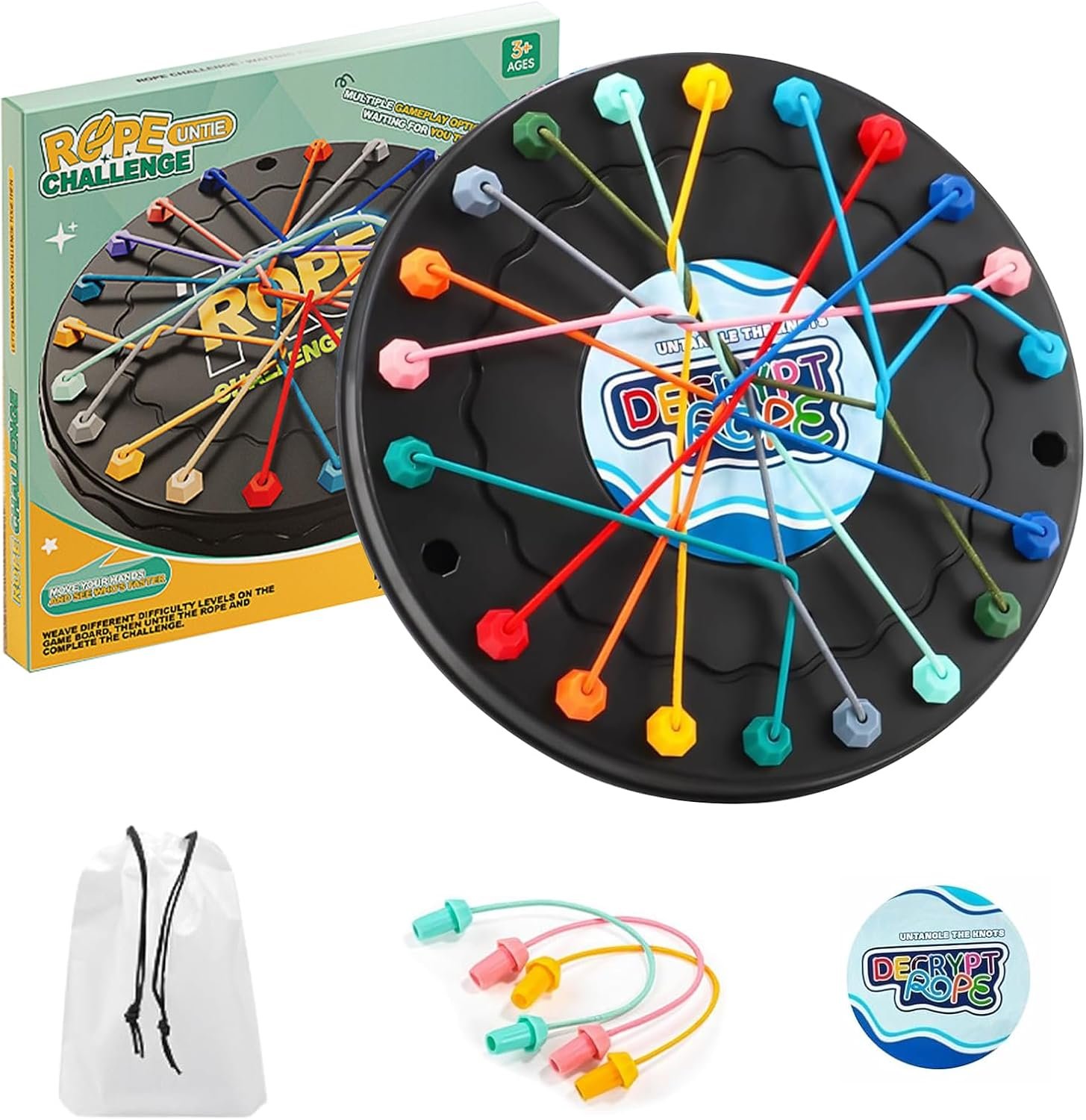 Brainy Knots, Juego de Rompecabezas de Cuerda Juegos de Mesa niños