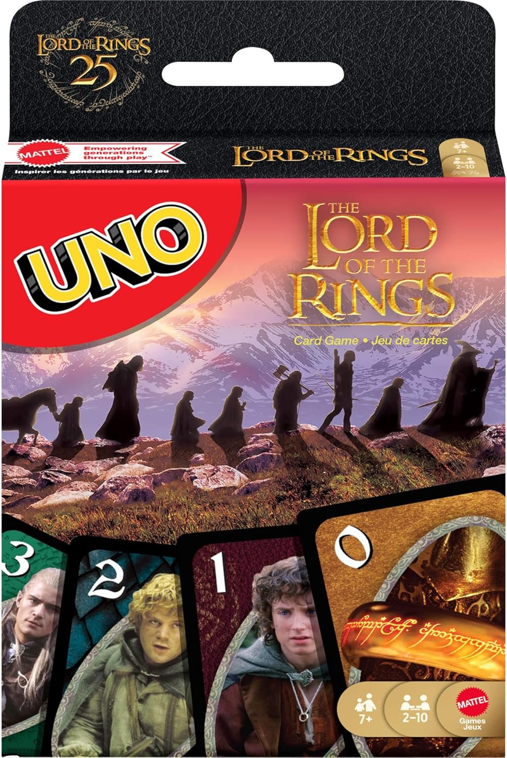 Mattel Games UNO El Señor de los Anillos, Juego de Cartas