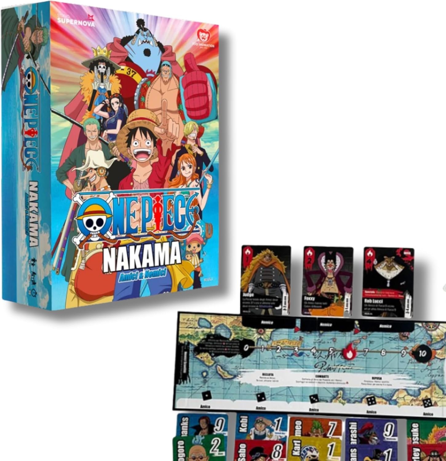 TCGFACTORY - Juegos de Mesa Adulto y Niño One Piece Nakama Amigos & Enemigos | Juegos de Mesa Niños 10 Años o Más | Juego de Cartas Cooperativo | Juego de Mesa Adulto