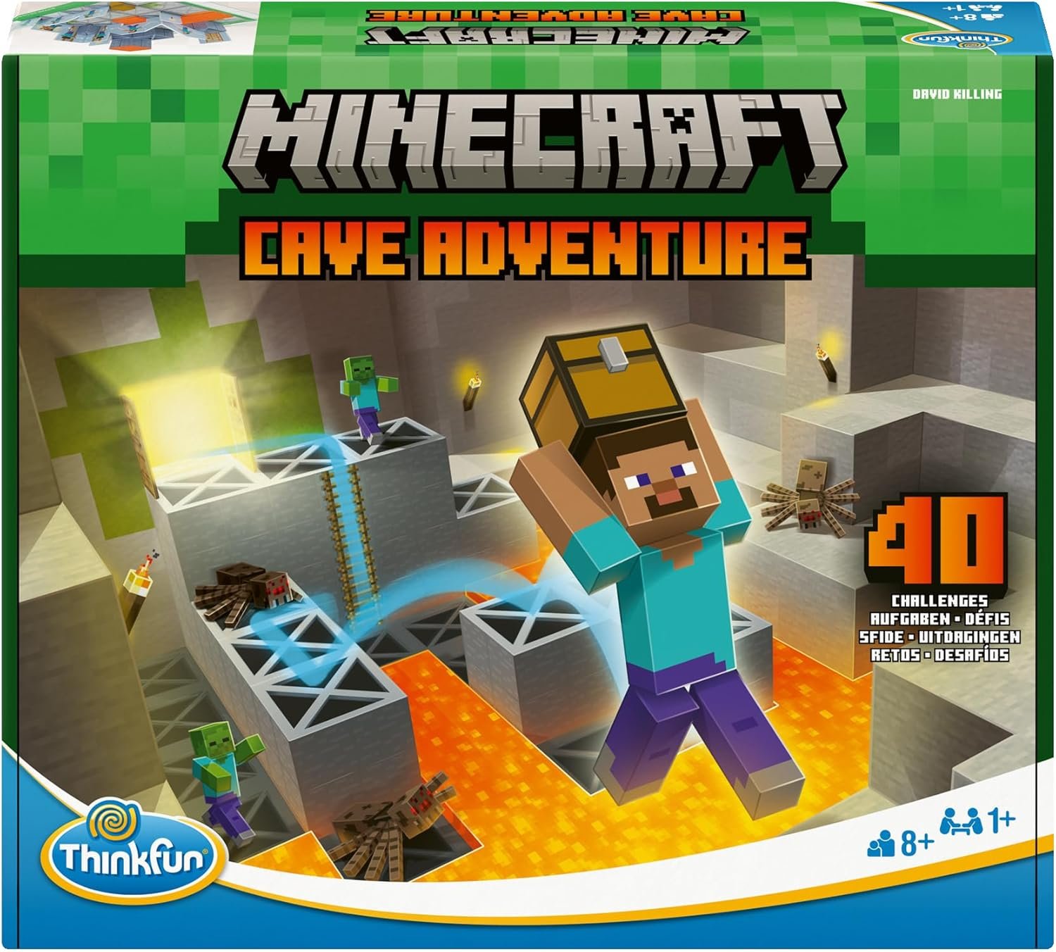 ThinkFun - Minecraft Cave Adventure, Juego de lógica a Partir de 8 años